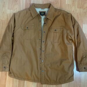 Lee Men's Workwear Loose Fit Long Sleeve Button Down Shacket Jacket Size XL